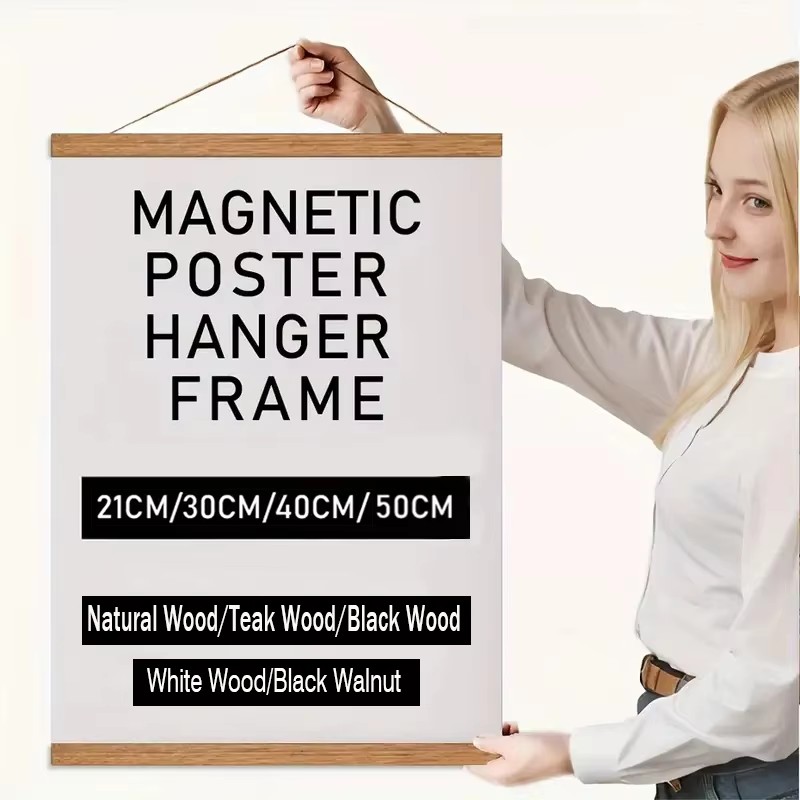 Engraved Wood Frame - Colgador Magnético para Pósteres de 21,