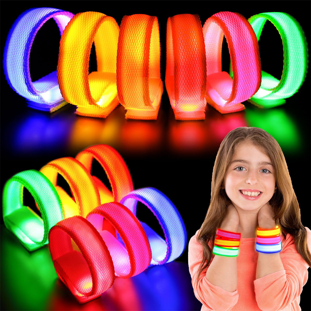 Coordinates Bracelet - Pulsera reflectante LED ajustable de nailon,