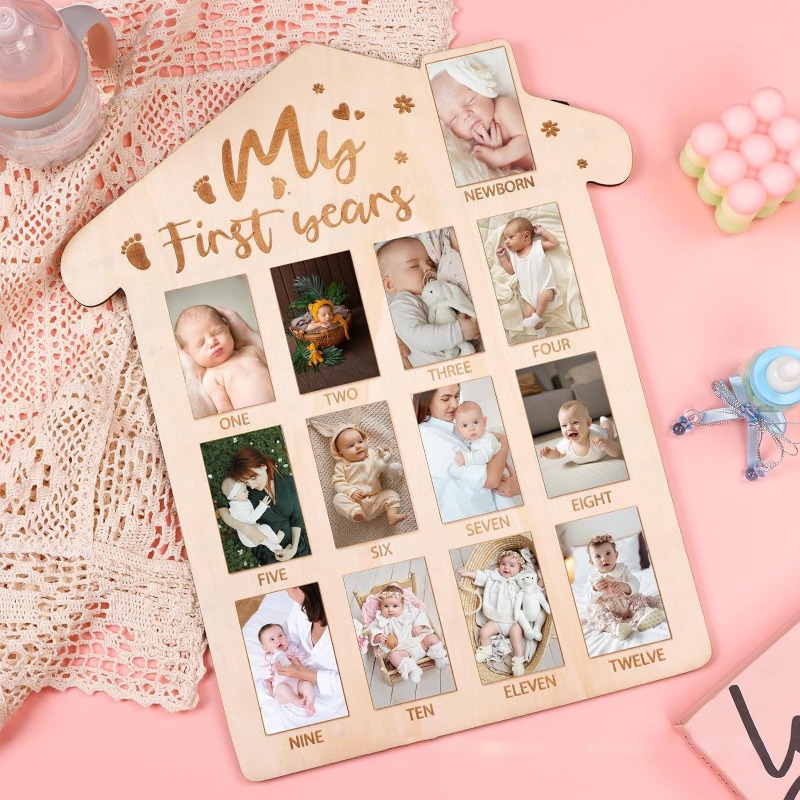Engraved Wood Frame - Marco de fotos conmemorativo de madera
