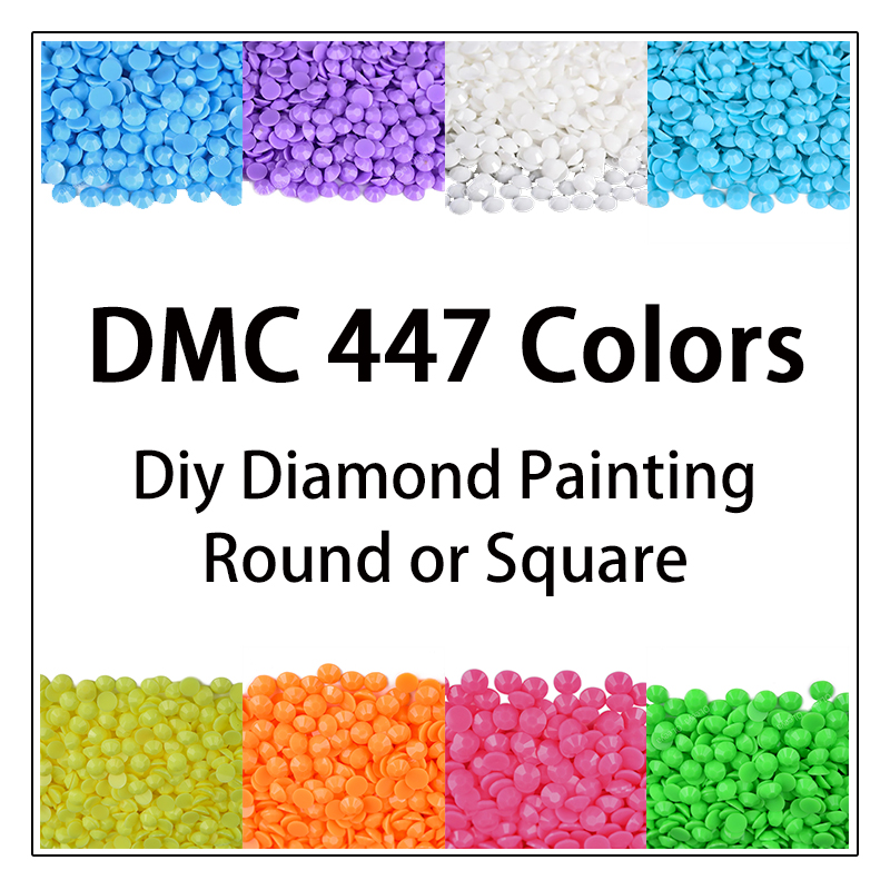Photo Mosaic Print - DMC 447 colores 5D Diy pintura
