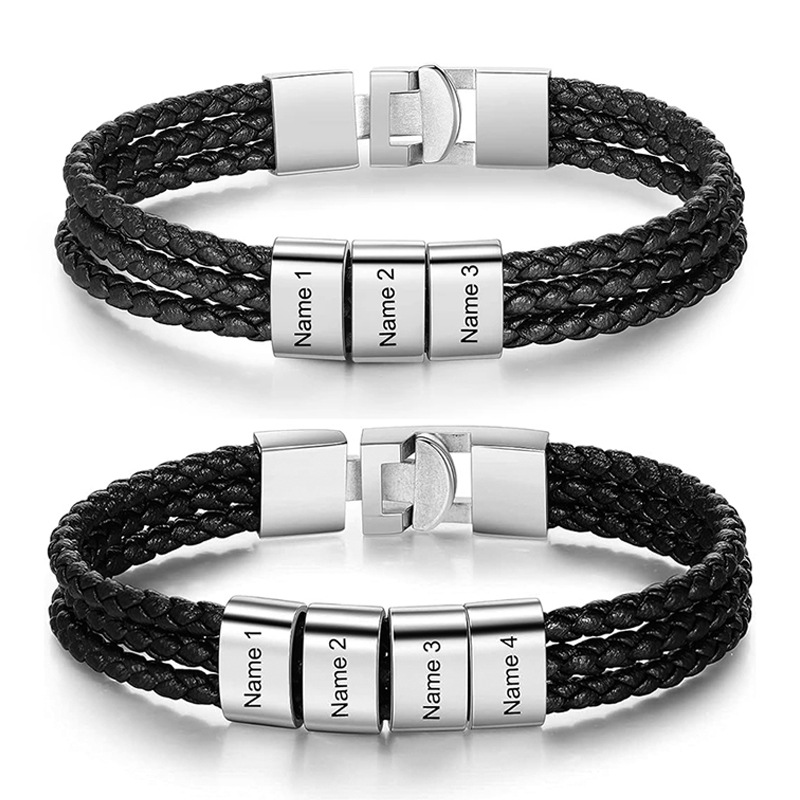 Coordinates Bracelet - Pulseras personalizadas para hombre con nombres,
