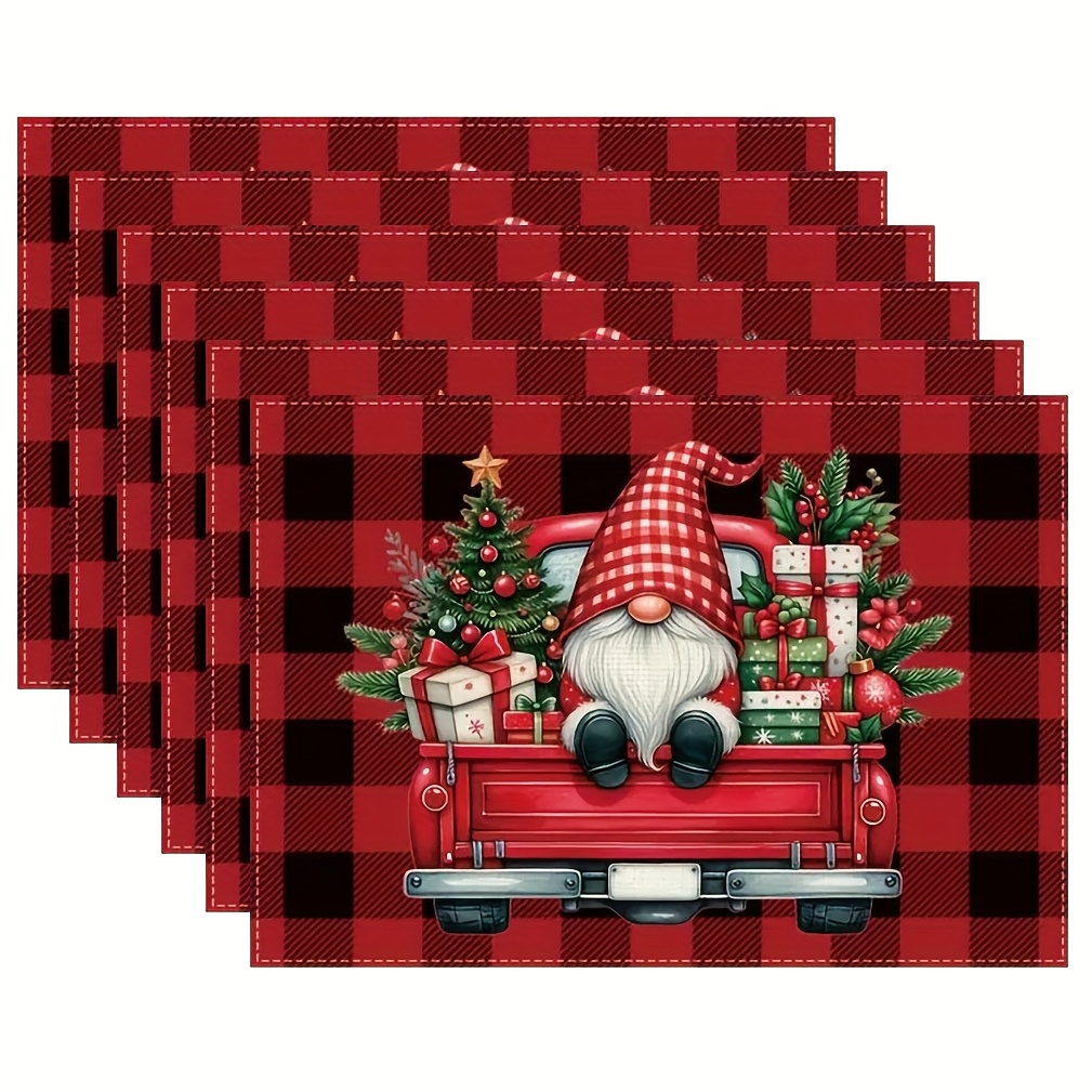 Mantel Individual Rojo con Est - Family Tree Print reseña y precio