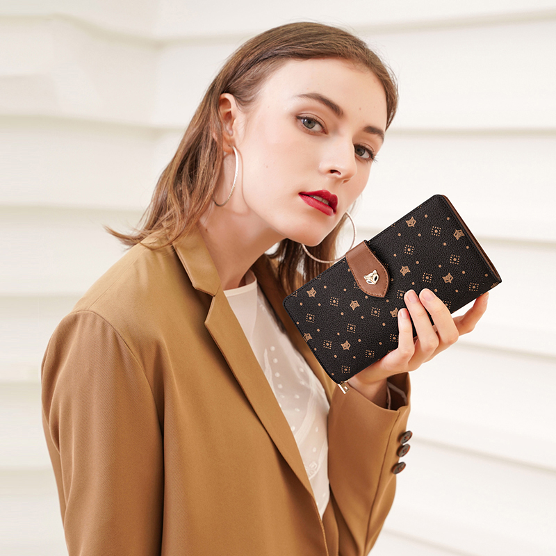 FOXER Cartera larga para mujer - Monogram Keychain Leather reseña y precio
