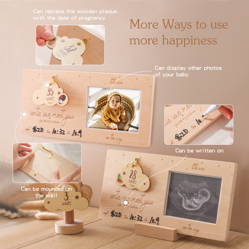 Sonogram-marco de fotos de ult - Engraved Wood Frame reseña y precio