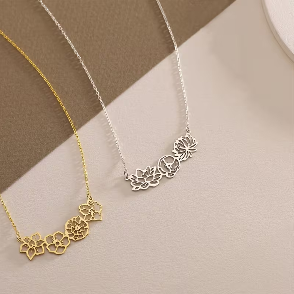 Collar con Flores de Nacimient - Birth Flower Necklace reseña y precio