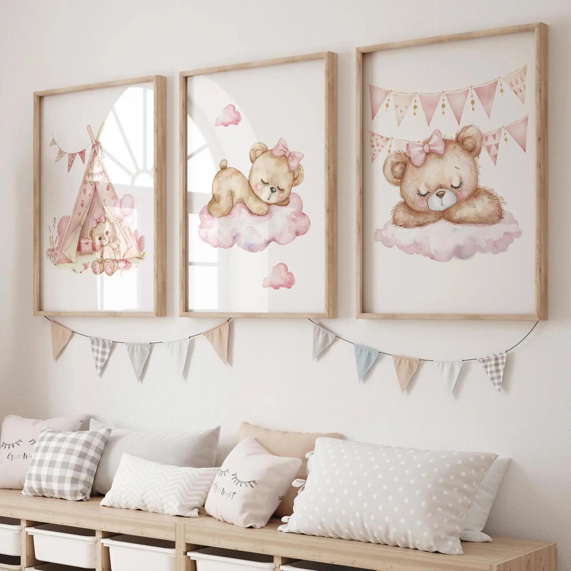 Oso de ensueño rosa, carrusel, - Personalized Name Box reseña y precio