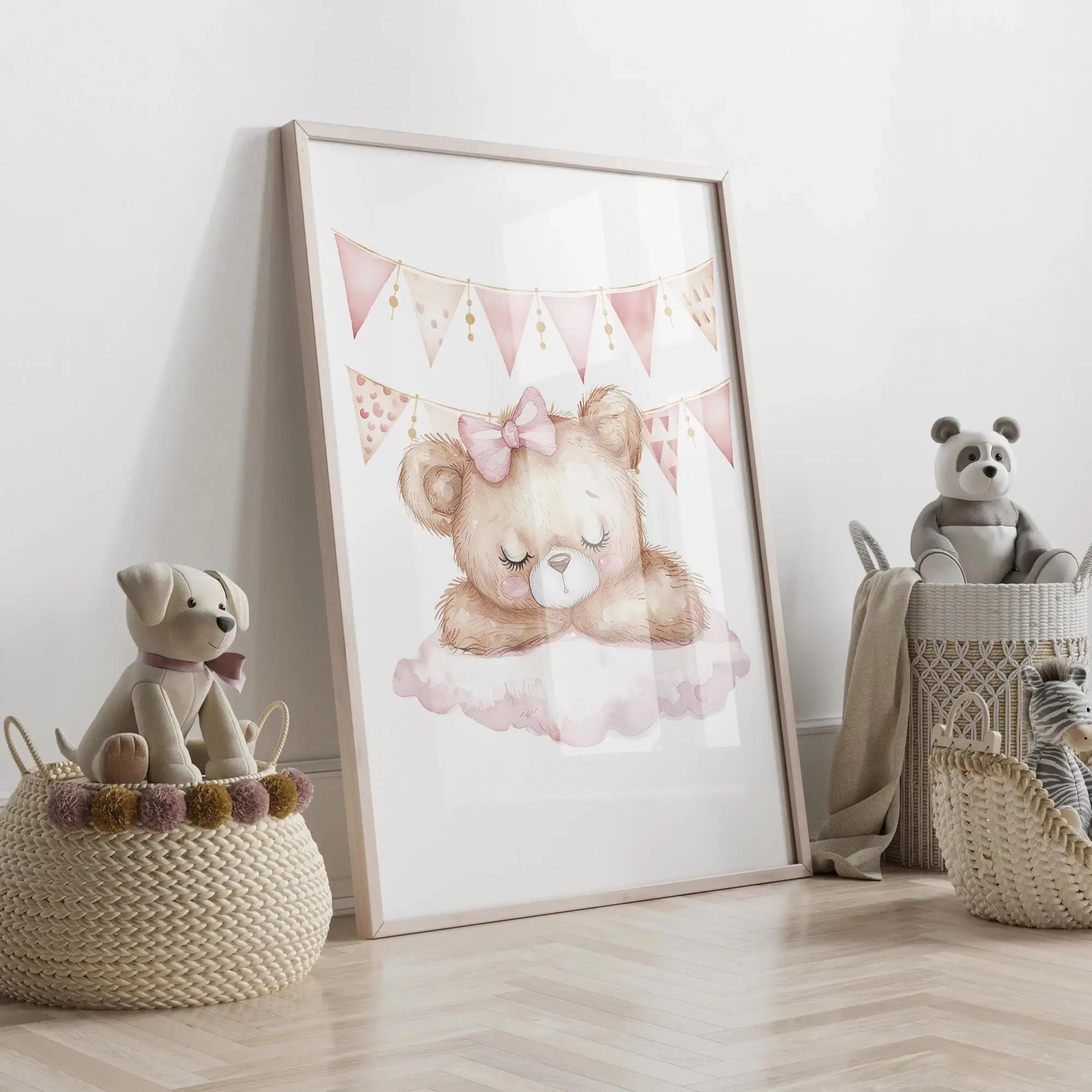 Oso de ensueño rosa, carrusel, - Personalized Name Box reseña y precio