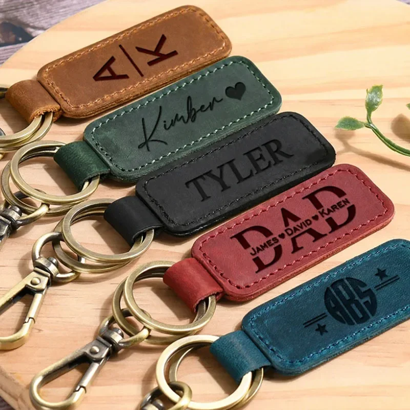 Llavero de cuero con logotipo  - Initial Ring Custom reseña y precio