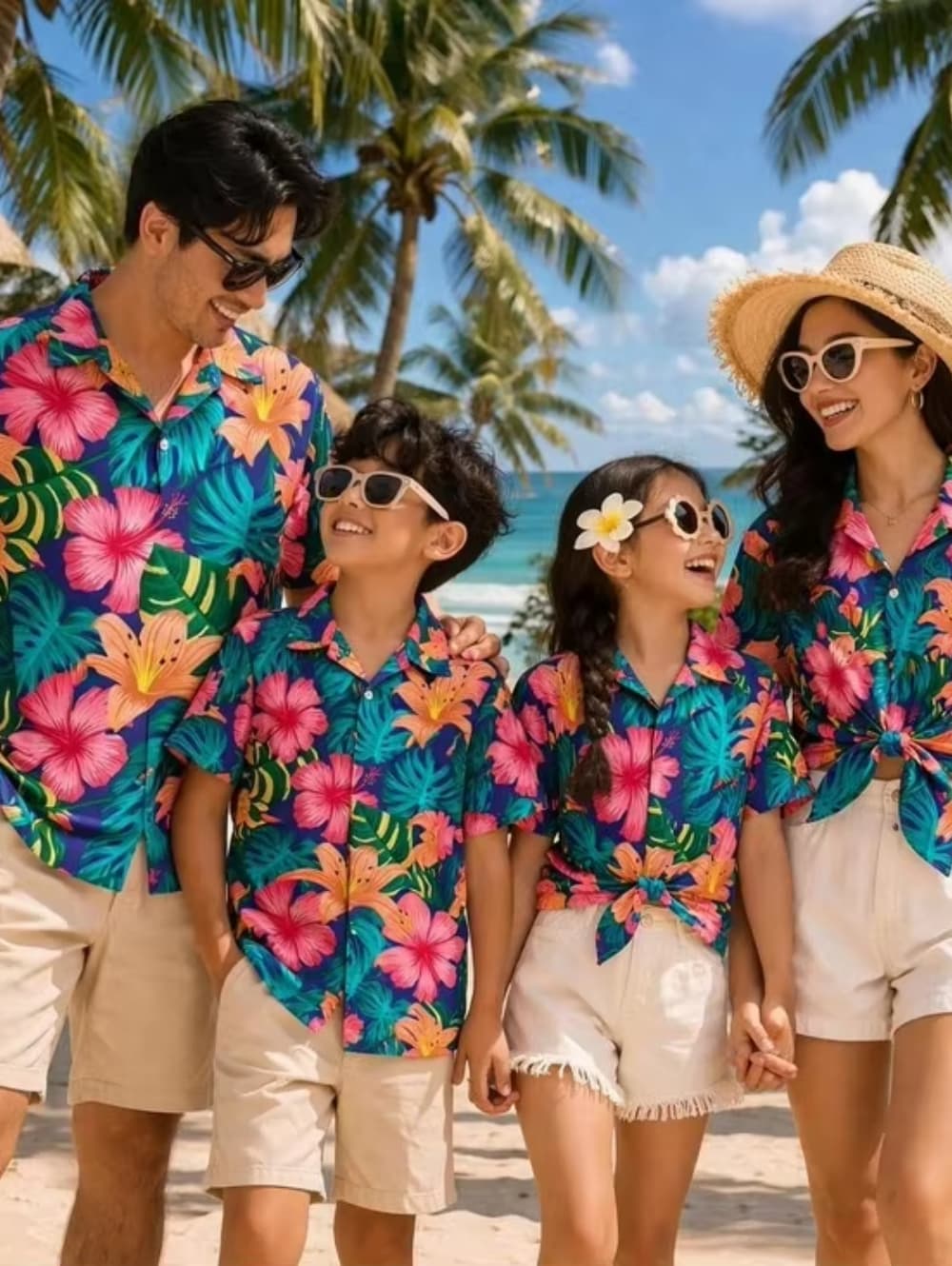 Camisa Hawaiana de Verano para - Family Tree Print reseña y precio
